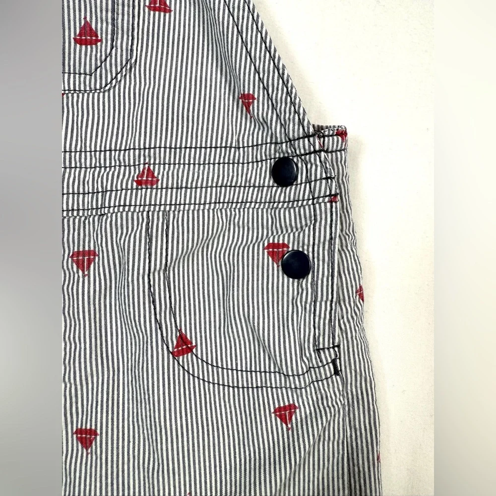 CARTER’S Baby Sailboat Stripe Overalls 18M Nautical Playful Cute‎ Outdoor